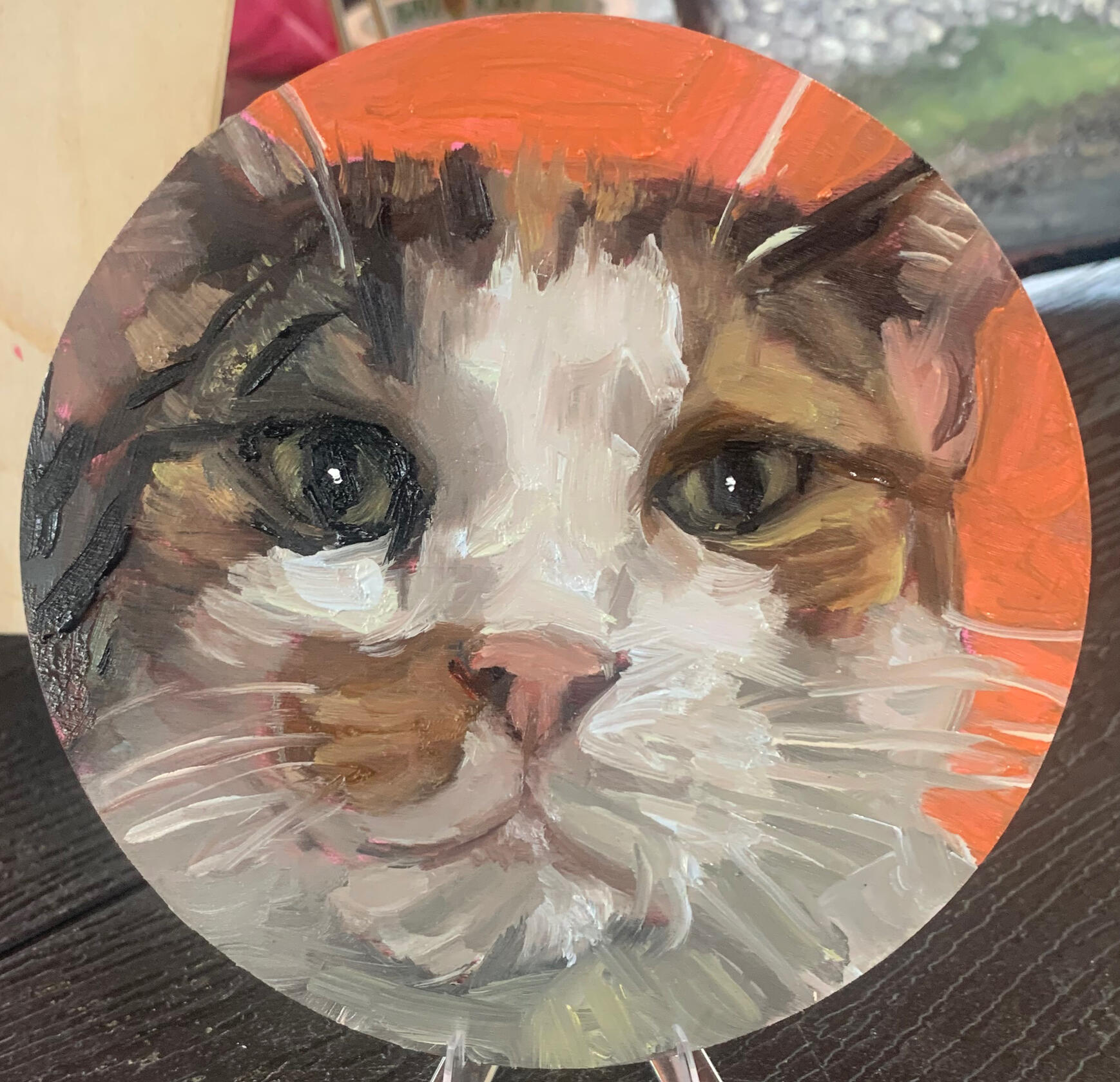 5” circle wood panel