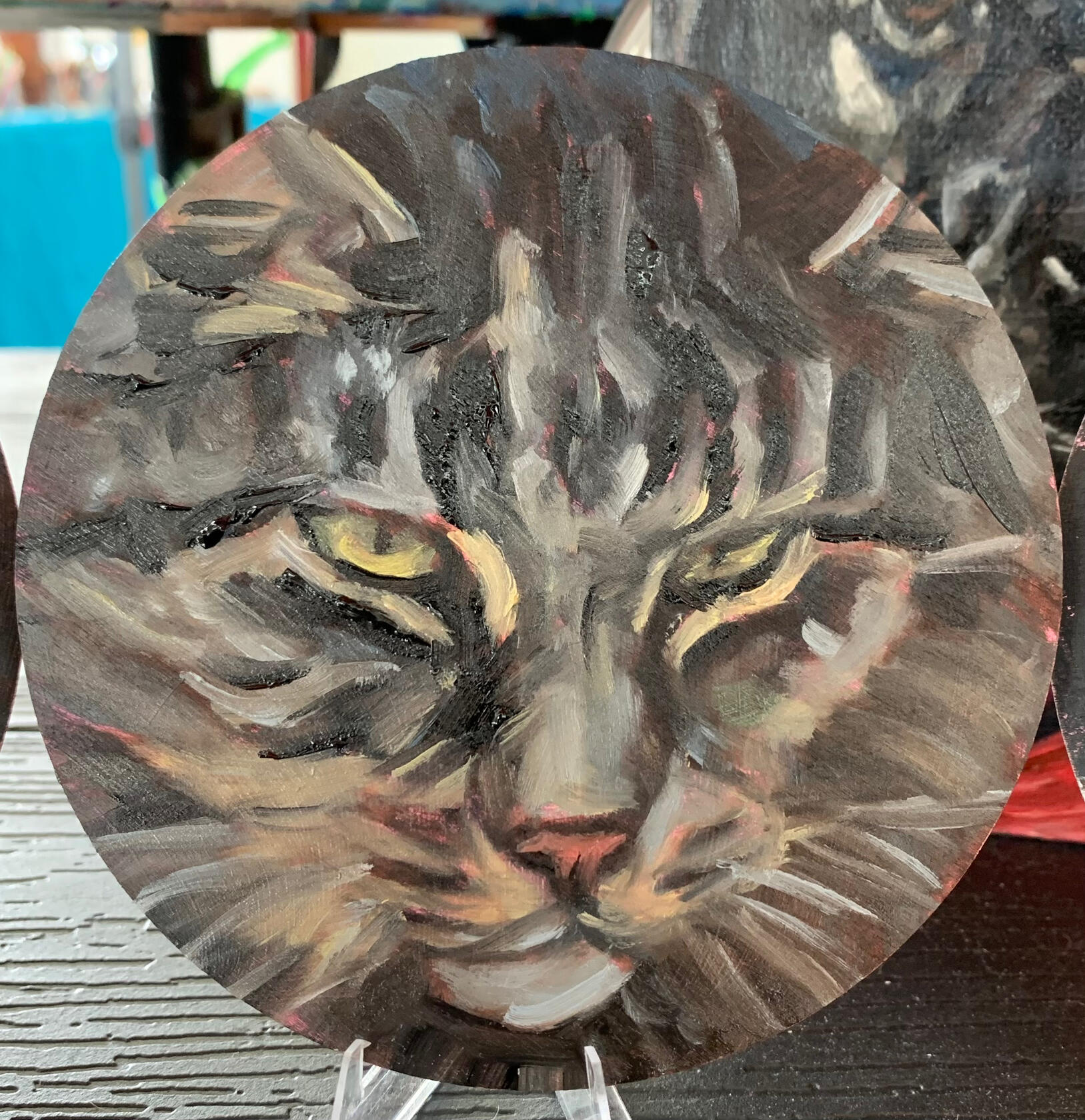 5” circle wood panel